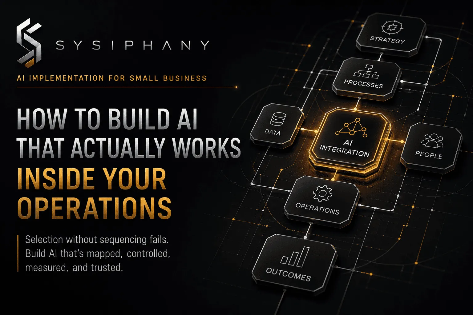 AI Tools for Small Business: How to Choose Without Creating More Chaos - SYSIPHANY branded header
